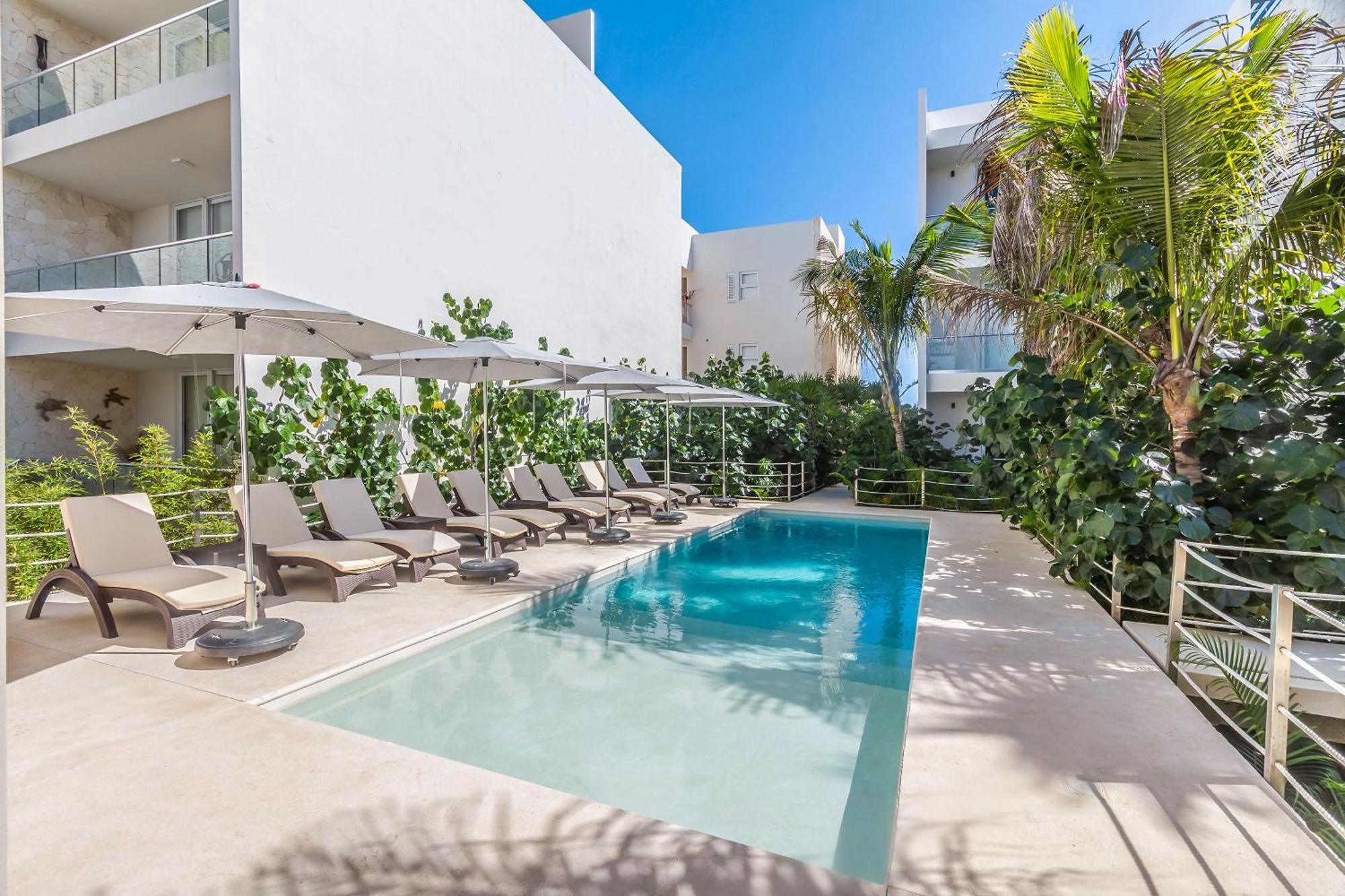Santamar By Tao Beach Condos With Pool & Walk To Ocean Akumal Exterior photo